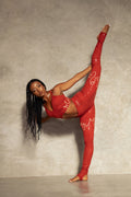 Fya Gecko Grip Leggings: Red