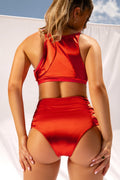Aphrodite High Waist Bottoms - Red