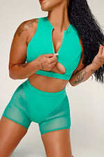 DollHaus Sports Bra - Aqua