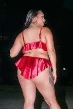 Pillowtalk: Ballerina Skirt Bottoms - Red Satin