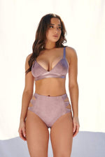 Aphrodite High Waist Bottoms - Lilac Suede