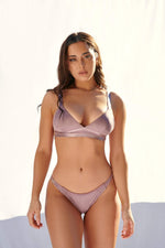 Aphrodite Triangle Bra - Lilac Suede