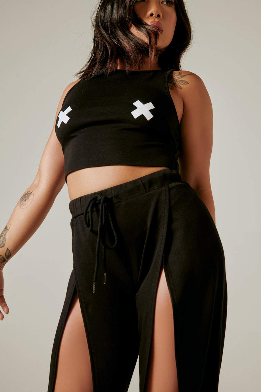 XX Crop Top - Black