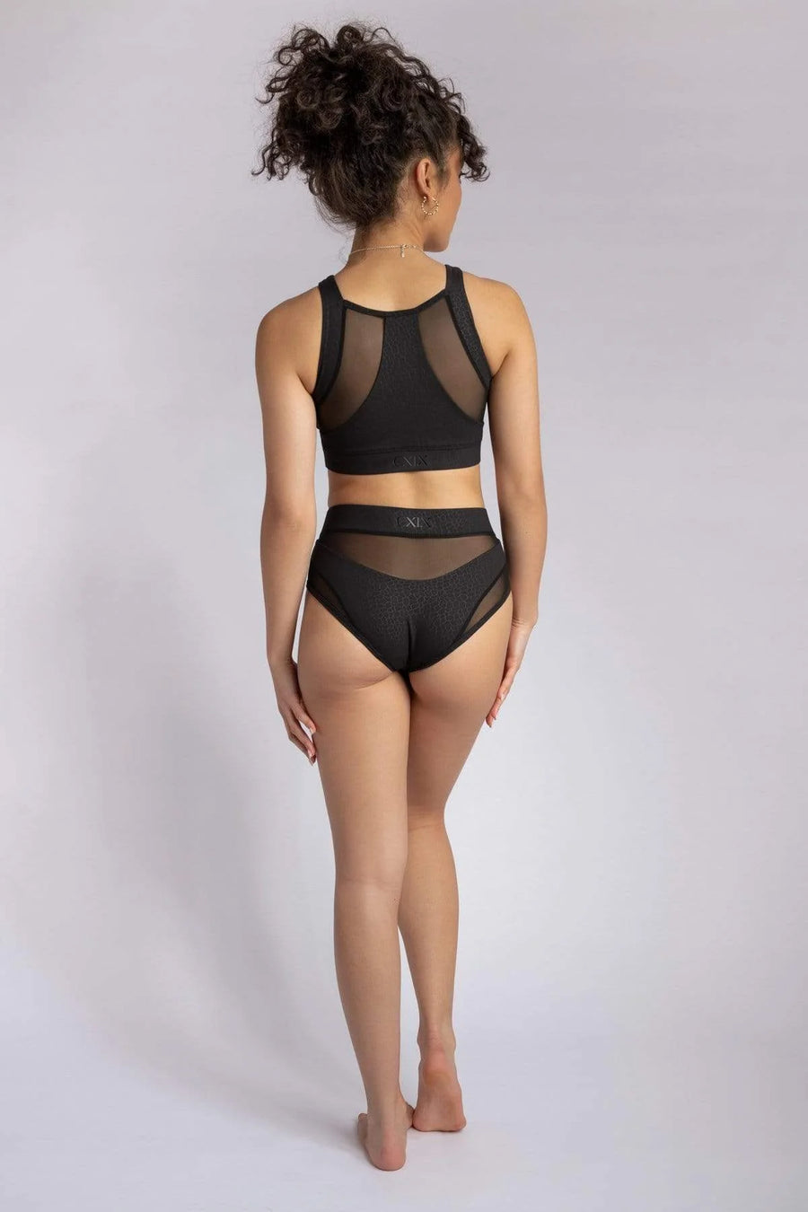 High Waisted Bottoms - Black Croc