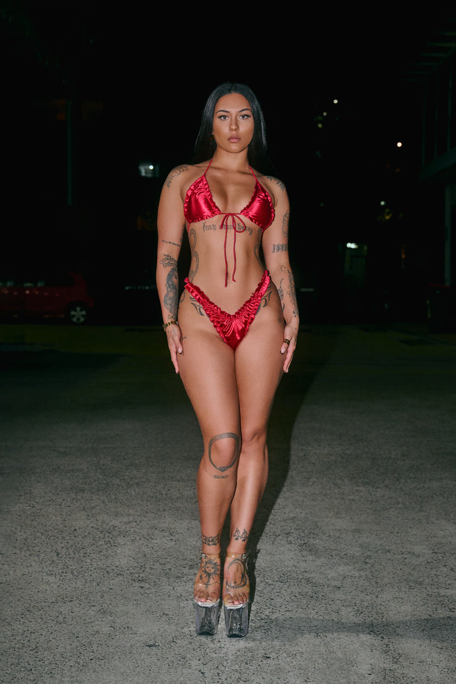 Pillowtalk: Feeling Fussy Bottoms - Red Satin