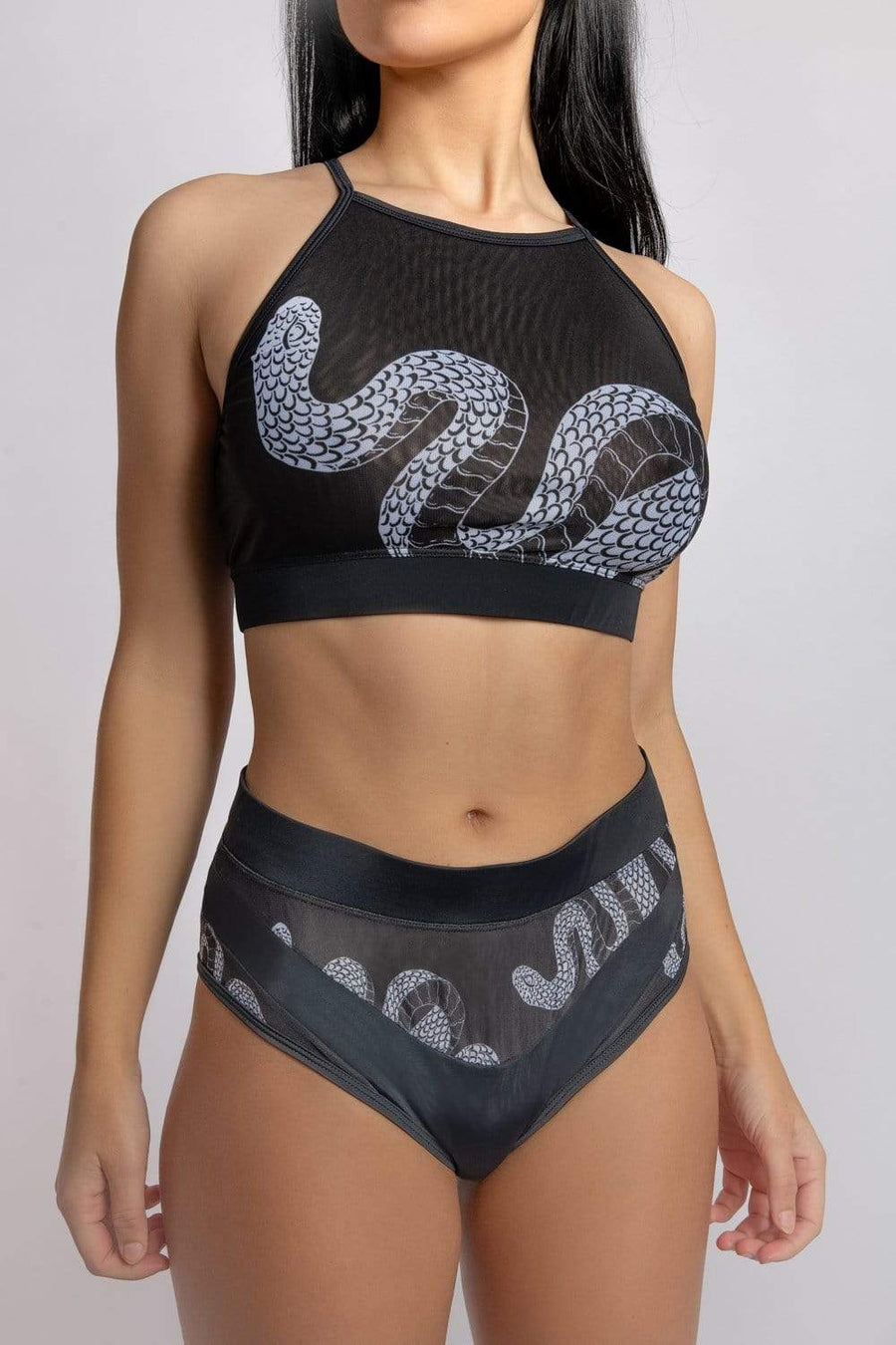 Medusa Top - Black with white