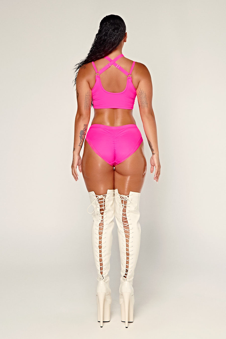 DollHaus Low Waist Bottoms - Barbie Pink