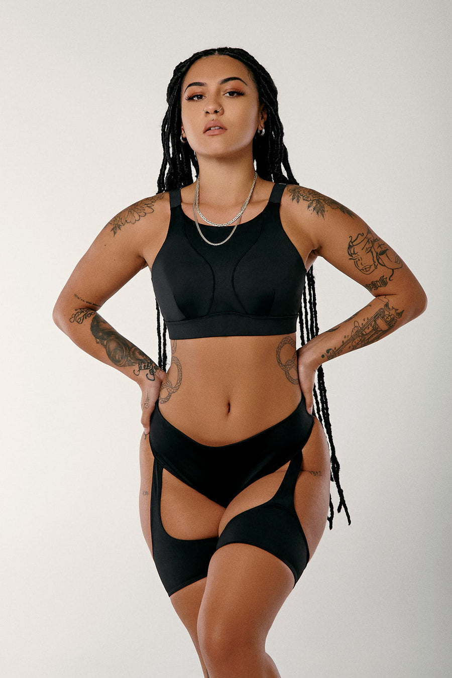 High Suspender Bottoms - Black