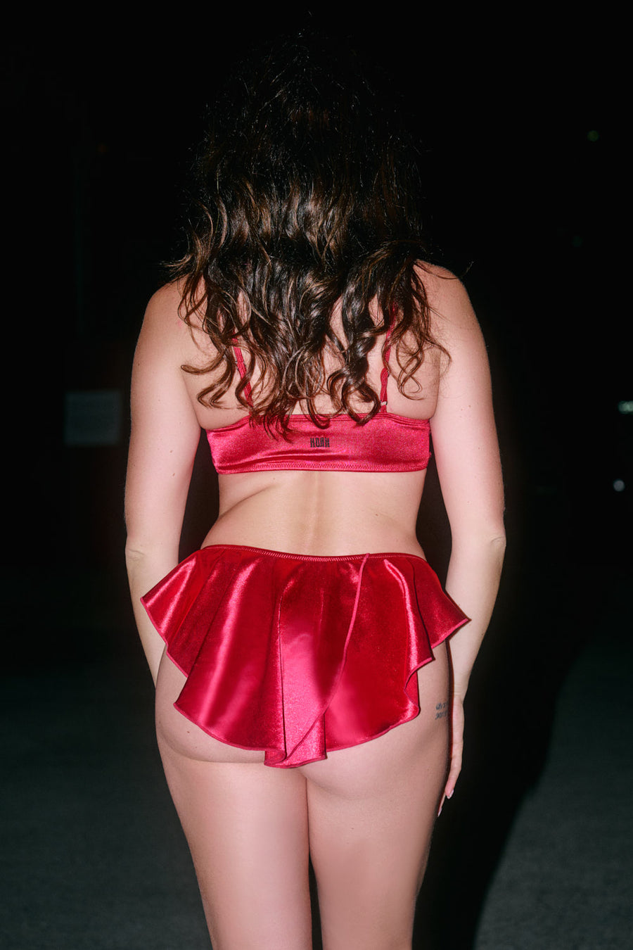 Pillowtalk: Ballerina Skirt Bottoms - Red Satin