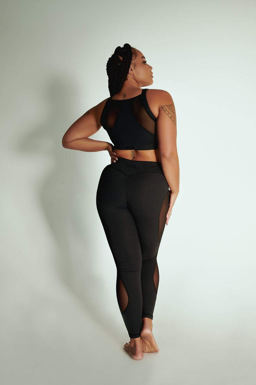 Leggings: Black Croc