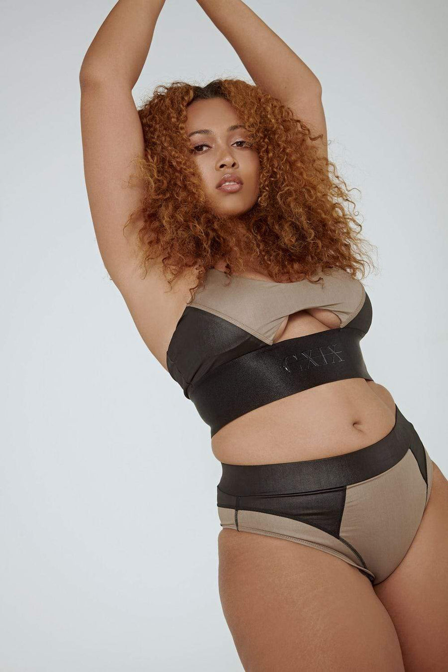 Riding Solo High Waist Bottoms - Black/Mink