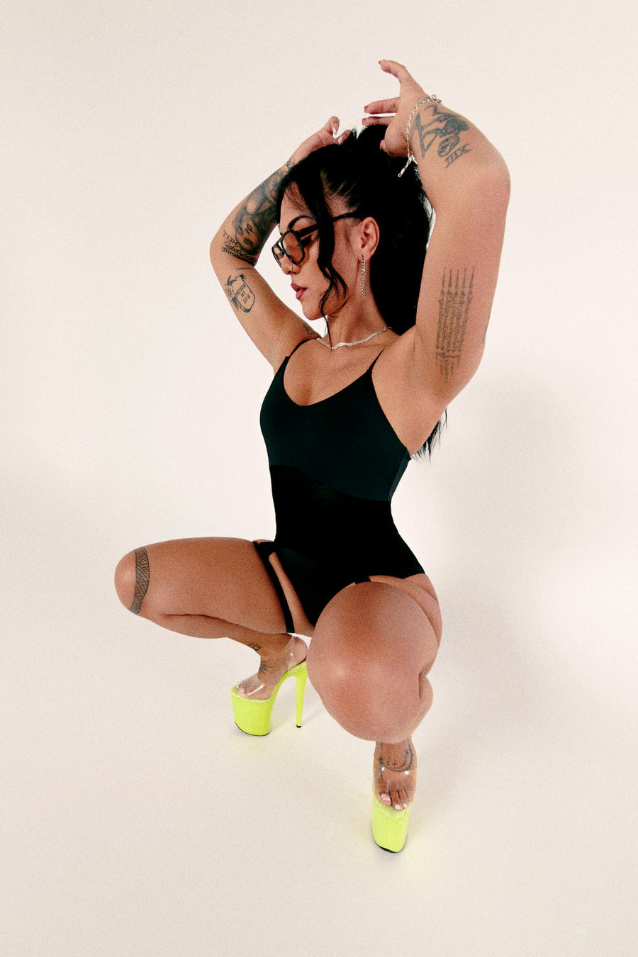 Baddies Garter Bodysuit - Black