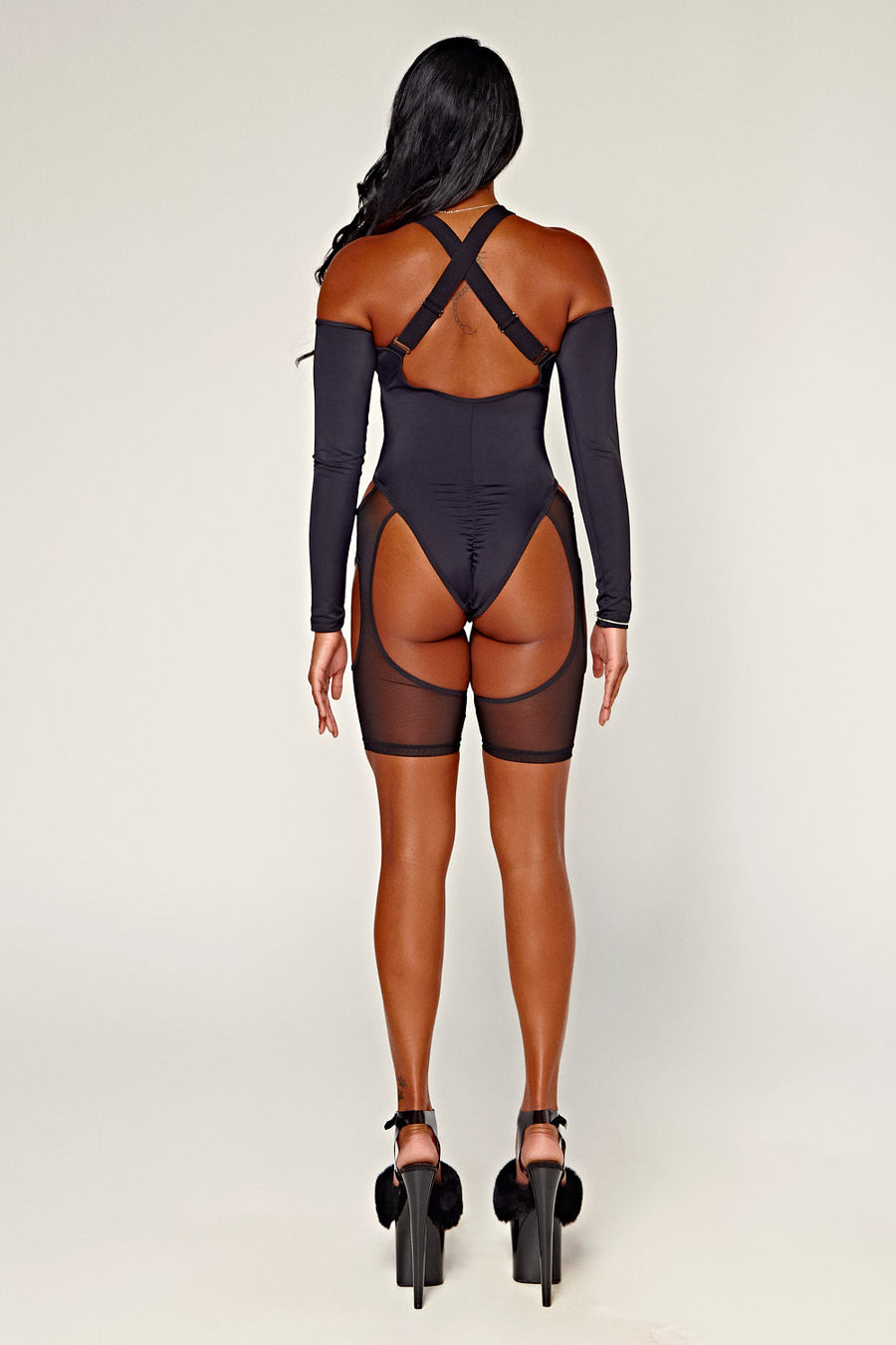 DollHaus Mesh Bodysuit - Black