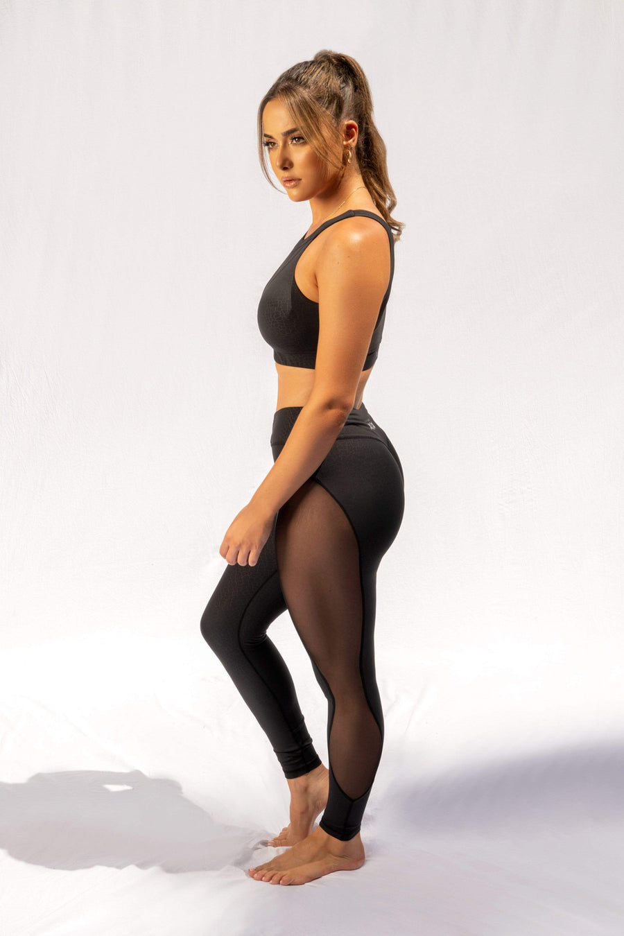 Leggings: Black Croc