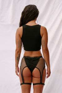 Bootyshake Bottoms Decade Edition - Black with Silver Rhinestones