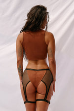 Bootyshake Bottoms - Decade Edition - Mocha with Black Rhinestones Anniversary Exclusive