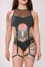 Femme Fatalè Garter Top - Black