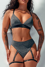 Cora Top - Black with Silver Sparkle