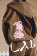 CREATURES IN THE CLUB: HONEY BUNZ ZIP HOODIE - CHOCOLATE LIMITED ED.