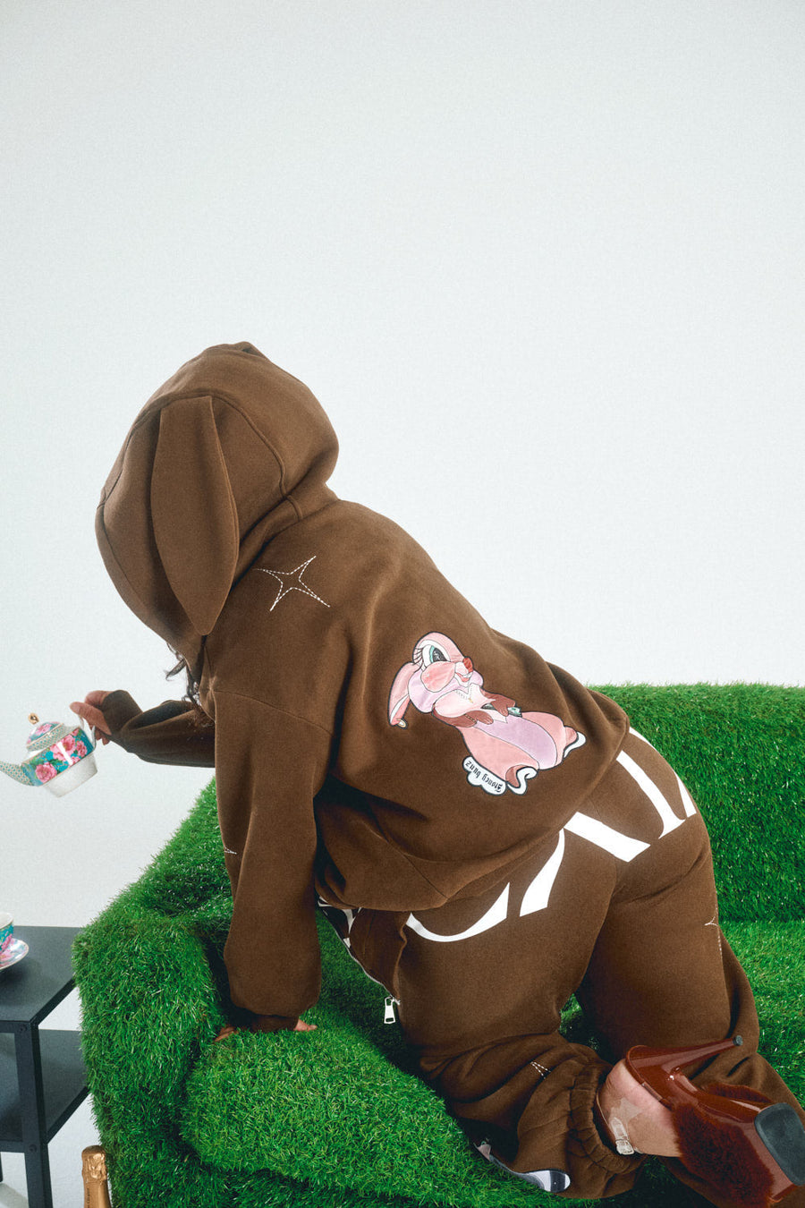 CREATURES IN THE CLUB: HONEY BUNZ ZIP HOODIE - CHOCOLATE LIMITED ED.