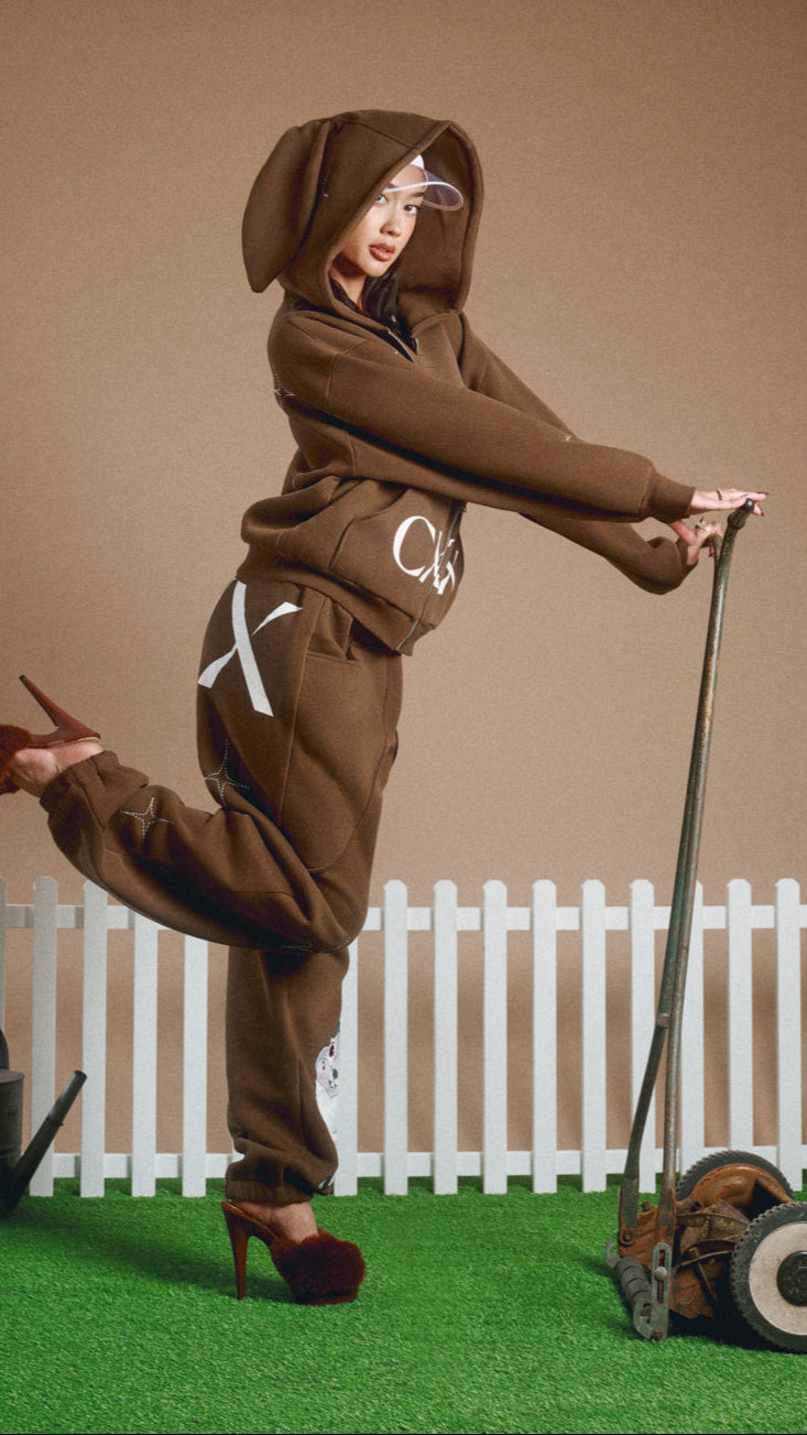 CREATURES IN THE CLUB: BLESSED BUNZ SWEATPANTS - CHOCOLATE LIMITED ED.