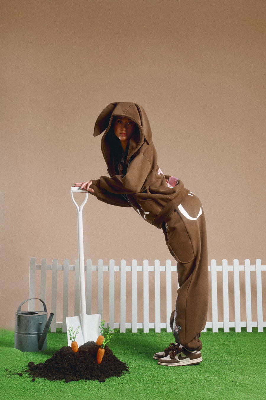 CREATURES IN THE CLUB: HONEY BUNZ ZIP HOODIE - CHOCOLATE LIMITED ED.