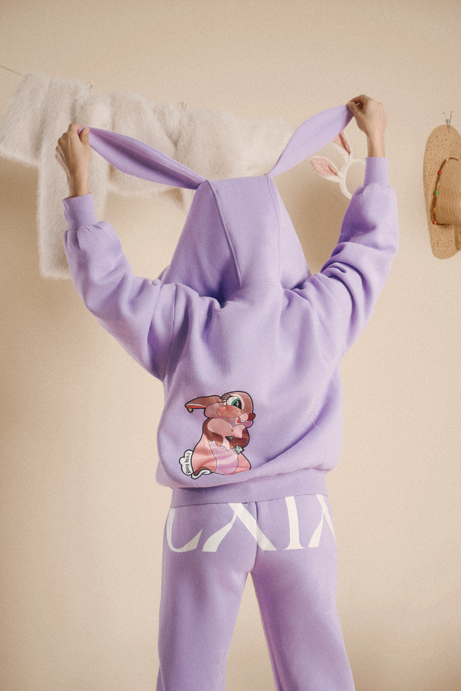 CREATURES IN THE CLUB: HONEY BUNZ ZIP HOODIE - PURPLE LIMITED ED.