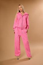 Anime Pole Dancer Zip Up Hoodie - Love of Hustlers Pink Sparkle