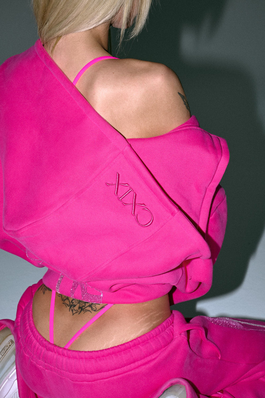 Anime Pole Dancer Zip Up Hoodie - Plastics Pink