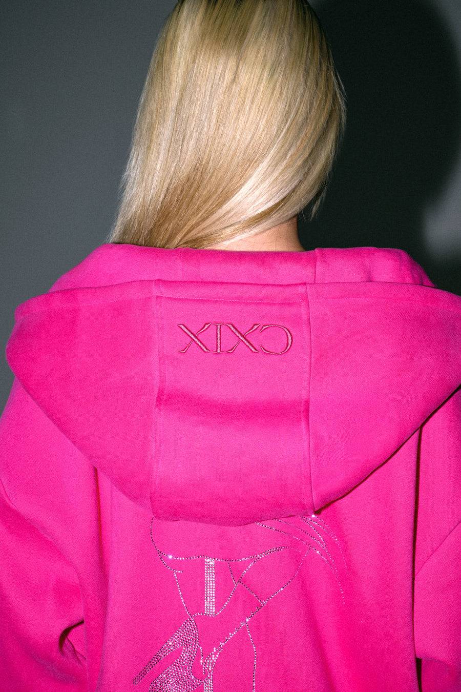 Anime Pole Dancer Zip Up Hoodie - Plastics Pink