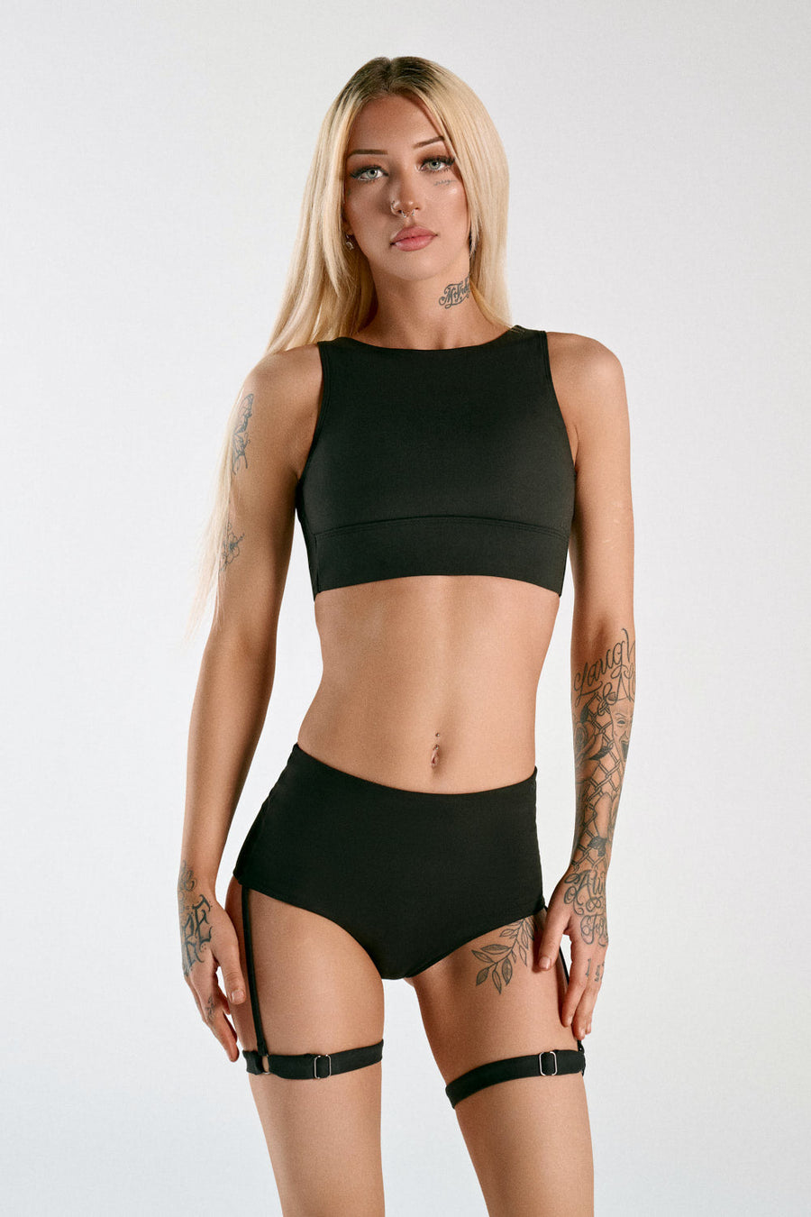 Lux Basix High Waisted Bottoms with Garter