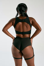 Lux Basix High Waist Scrunch Bottoms w/ Garters