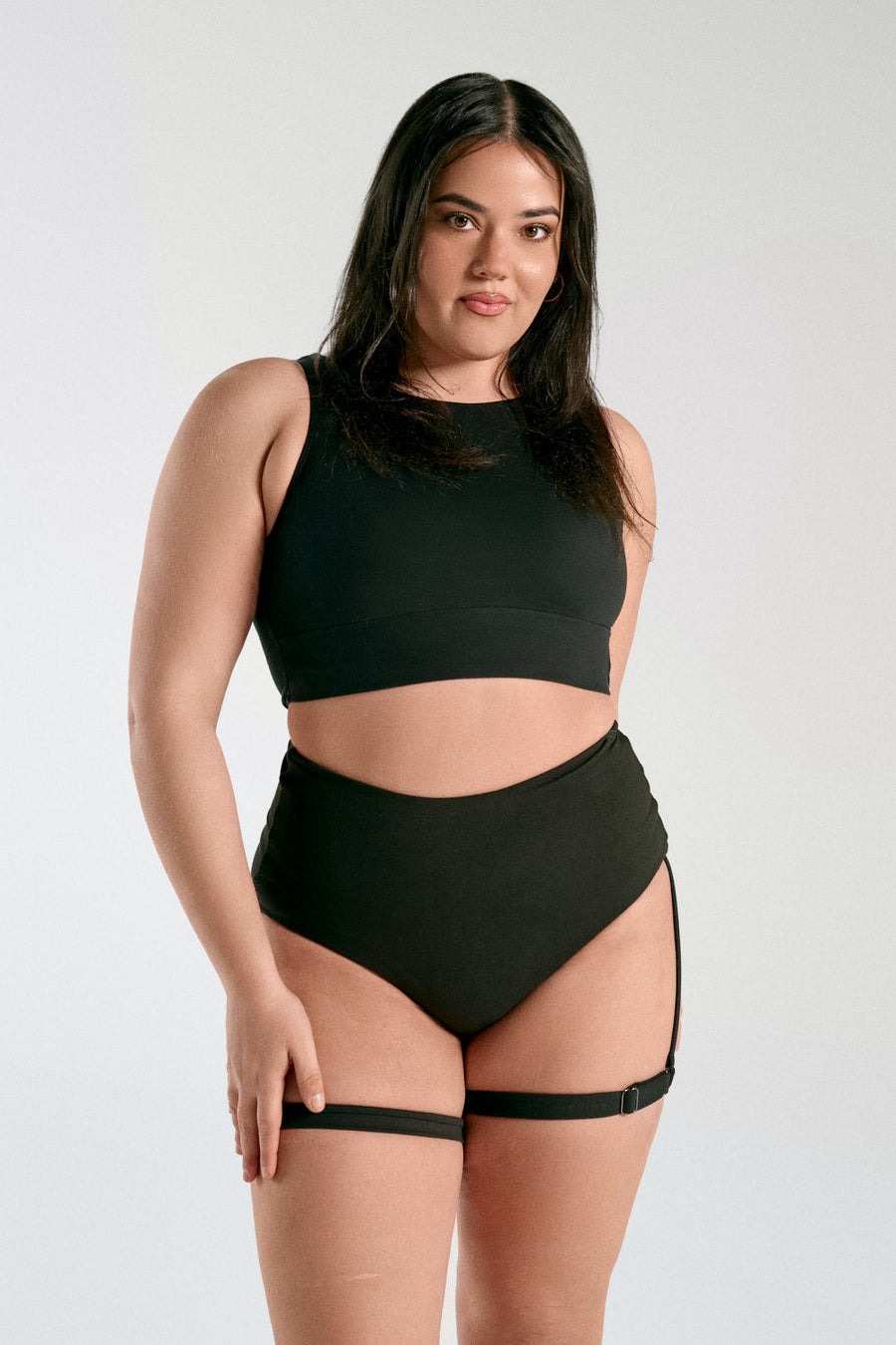 Lux Basix High Waisted Bottoms with Garter