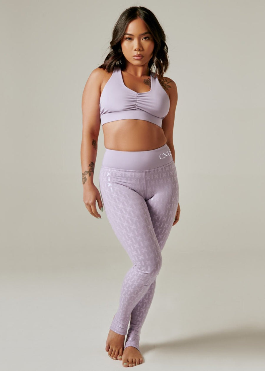 Ruche Sports Bra - Lilac