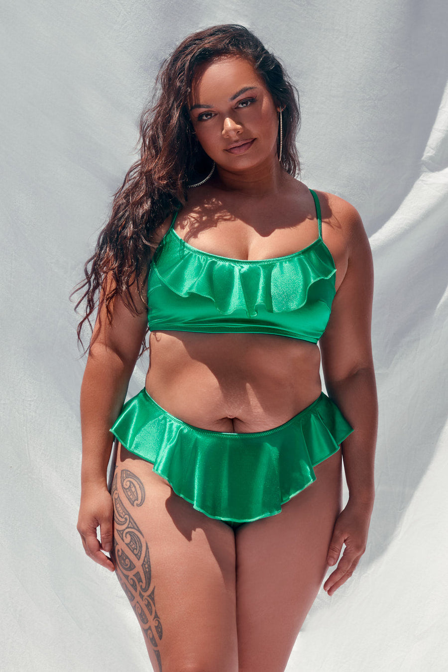 Aura Ballerina Skirt - Emerald Satin