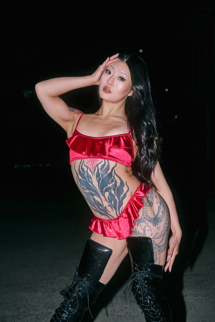 Pillowtalk: Cheeky Bottoms - Red Satin