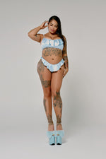 Pillowtalk: Cheeky Bottoms - Blue Satin