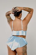 Pillowtalk: Take the Plunge Top - Blue Satin