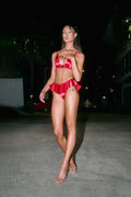 Pillowtalk: Ballerina Skirt Bottoms - Red Satin