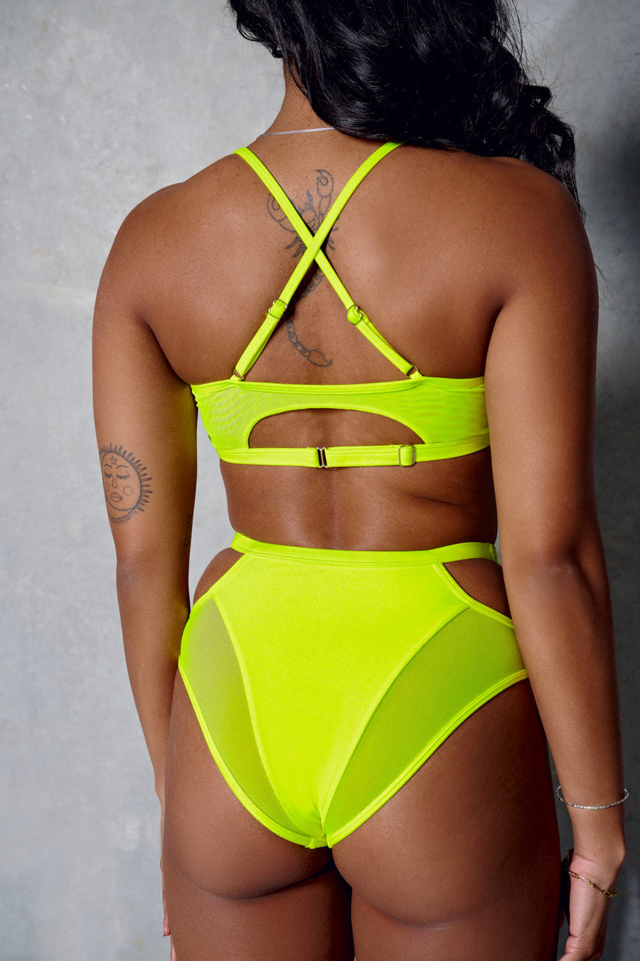Classique High Waisted Bottoms - Neon Yellow