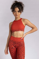 Nyx Top: Red Leopard