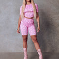 119 Biker Shorts - Pink with Print