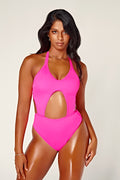 DollHaus Halter Bodysuit - Pink