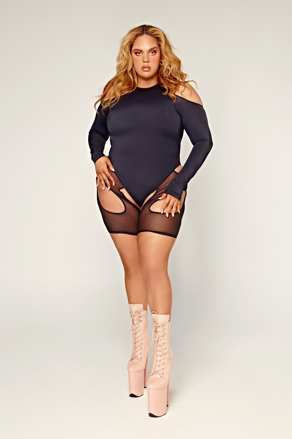 DollHaus Mesh Bodysuit - Black