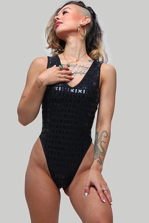 Gecko Grip™ Bodysuit: Black bodysuit